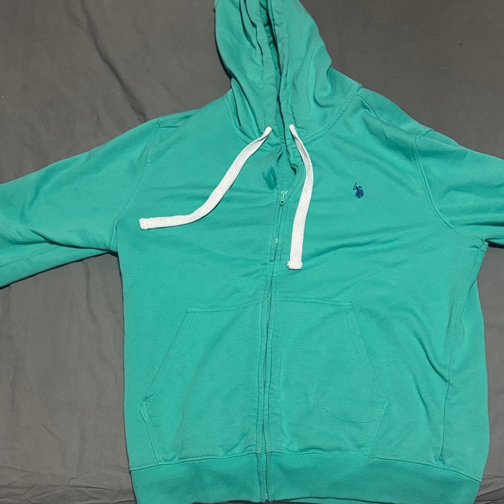 U.S. Polo Assn. Teal Zip-Up Hoodie